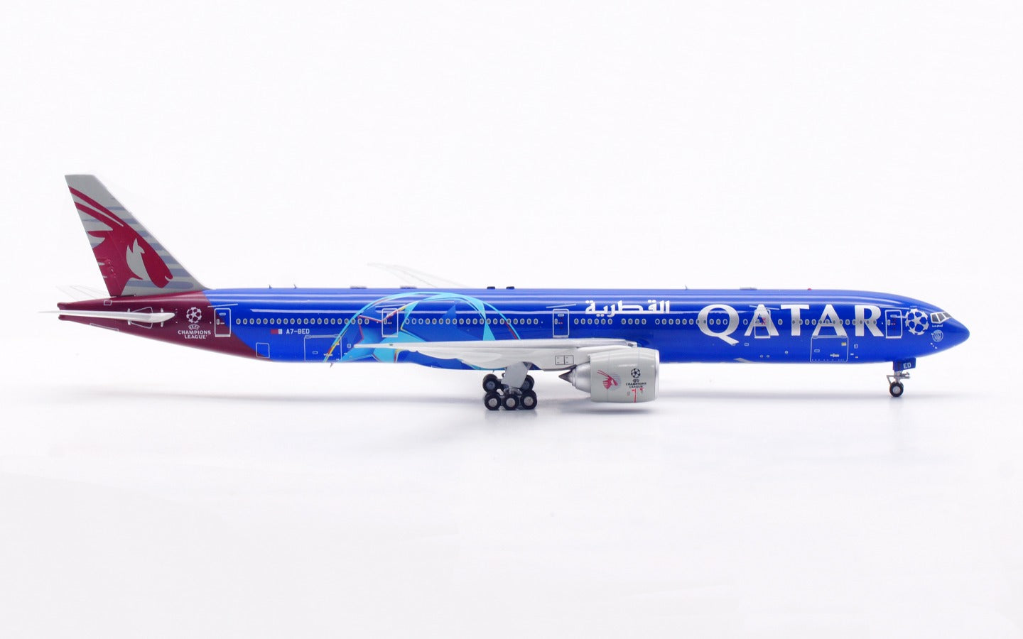 Qatar Airways (UEFA Champions League Livery) / Boeing 777-300ER / A7-BED / WB4064 / 1:400