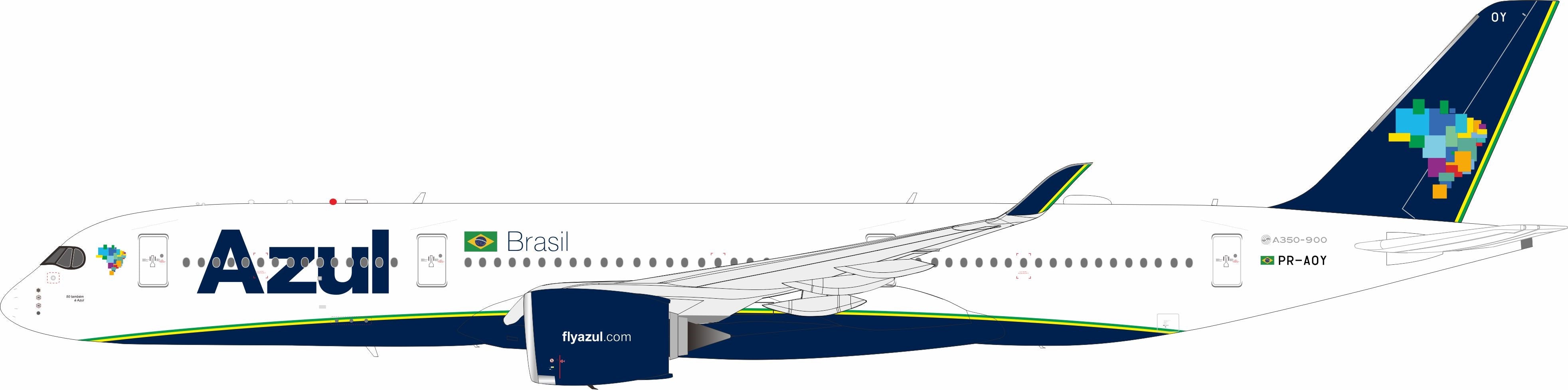 Azul - Linhas Aereas Brasileiras  / Airbus A350-900 / PR-AOY / IF359AD1124R / 1:200 elaviadormodels