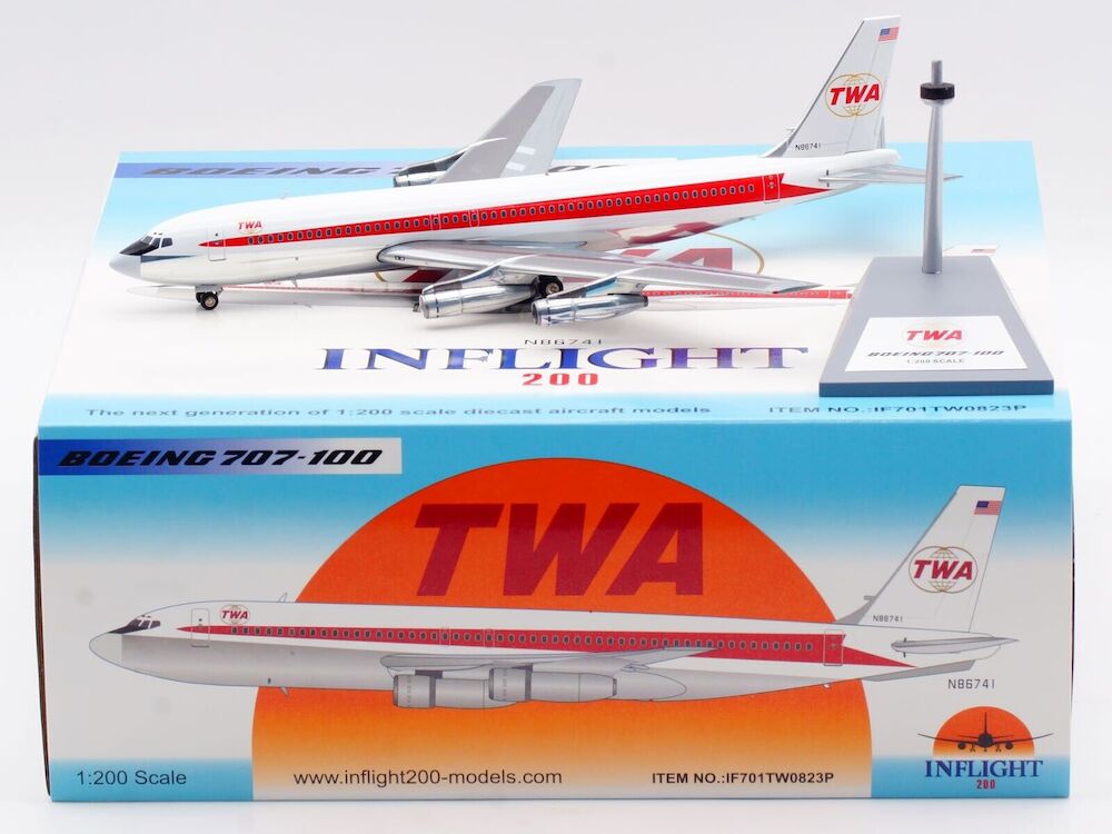 Trans World Airlines - TWA / Boeing B707-100 / N86741 / IF701TW0823P / 1:200 elaviadormodels