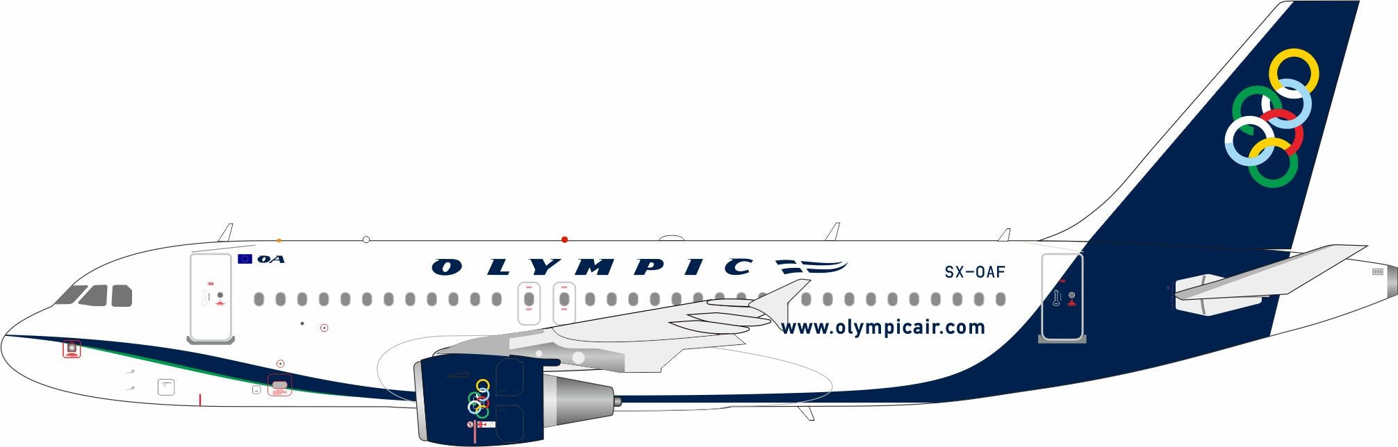 Olympic / Airbus A319-112 / SX-OAF / IF319OA0824 / 1:200